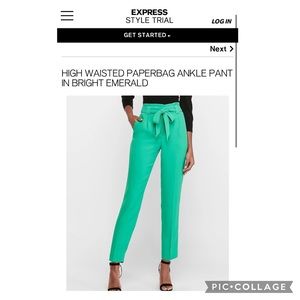 Express high waisted paperbag ankle pant